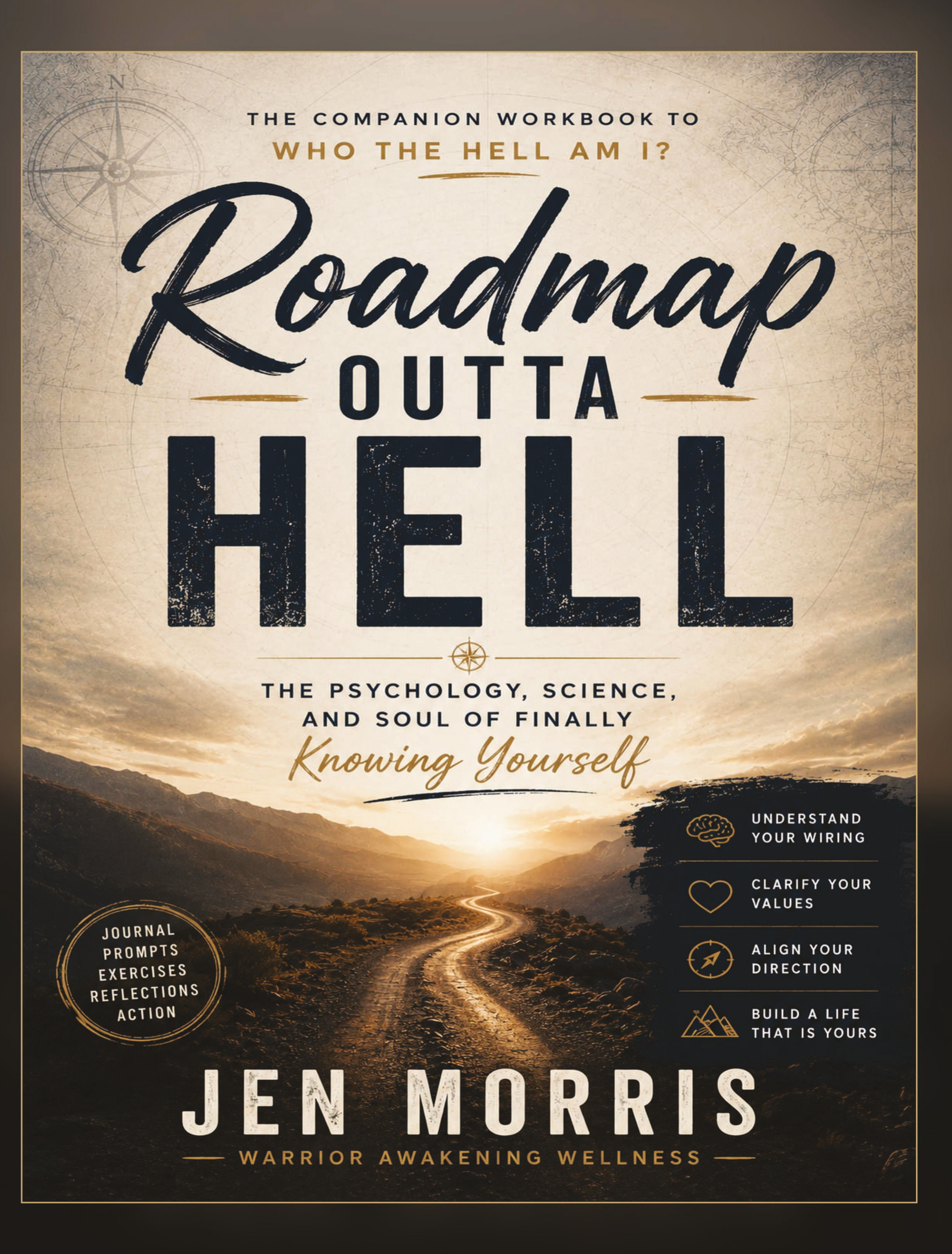Roadmap Outta Hell book cover by Jen Morris